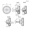 Elesa Zinc-plated steel threaded stud, ELK.56 p-M8x20-C17 ELK-p